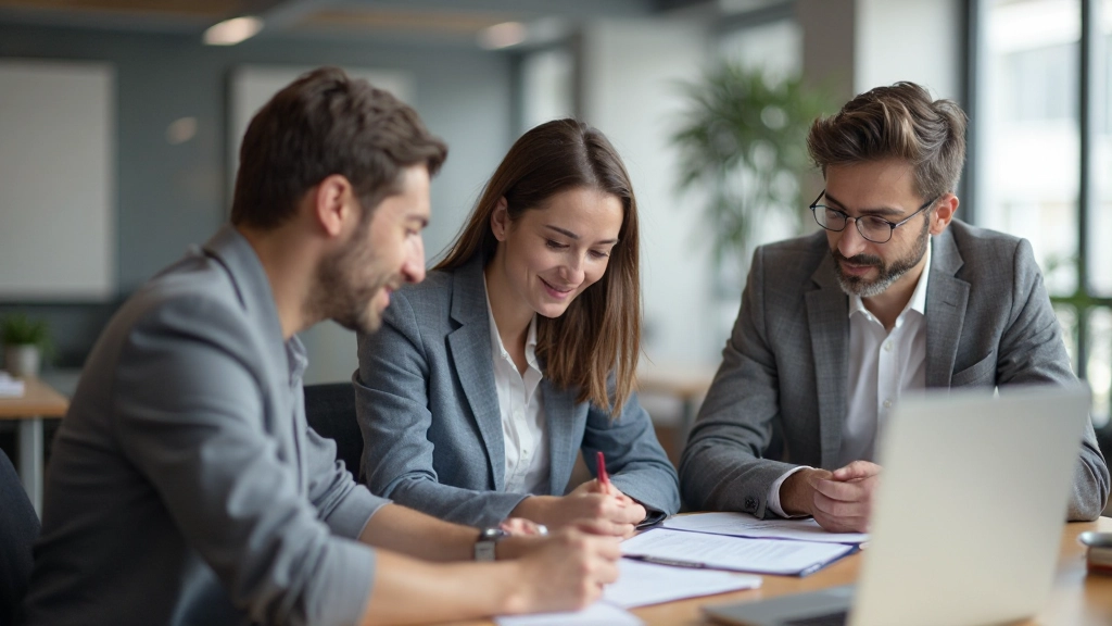 Команда коллег сотрудничает над проектом с использованием цифровых инструментов